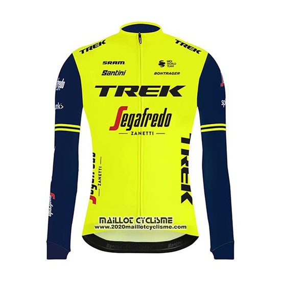 2020 Maillot Ciclismo Trek Segafredo Vert Noir Manches Longues et Cuissard